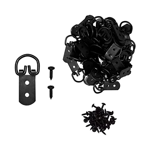 Mandala Crafts D Ring Picture Hangers - Picture Hanger with Screws D Hooks for Picture Hanging - D Rings Picture Hanging Hardware