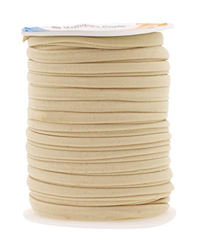 Mandala Crafts Soft Elastic Cord from Spandex Nylon Fabric for Jewelry Making, Sewing, and Crafting