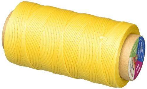Flat Waxed Thread for Leather Sewing - Leather Thread Wax String Polyester Cord for Leather Craft Stitching Bookbinding by Mandala Crafts