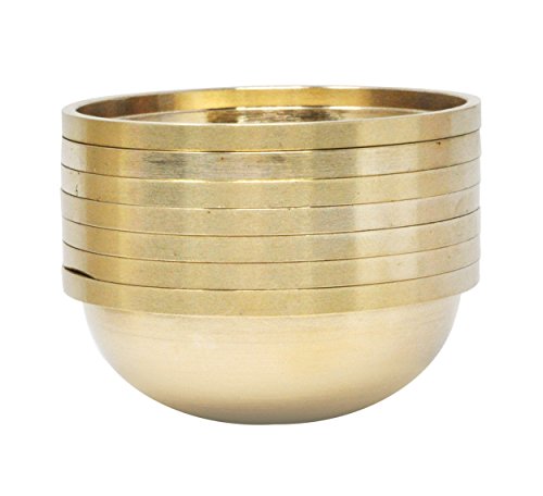 Brass Copper Offering Bowl Set of 7 Tibetan Buddhist Altar Supplies for Meditation Yoga Burning Incense Ritual Smudging Decoration