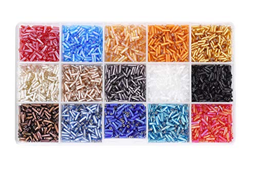 Mandala Crafts Glass Seed Beads for Jewelry Making Mini Glass Beads for Bracelets Waist Beads - Small Pony Beads Kit Bulk Beading Supplies for Crafts
