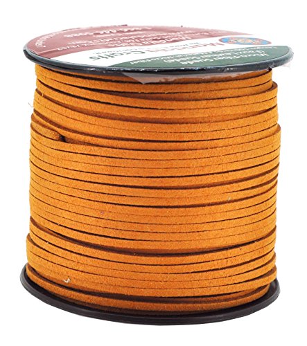 Mandala Crafts 2.65mm Faux Suede Cord - Flat Vegan Leather Cord for Jewelry Making Beading - Micro Fiber Leather String Cord Leather Lace for Leather Lacing Necklace Bracelet