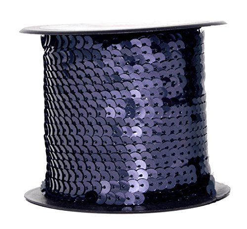 Mandala Crafts Flat Sequin Strip Trim on Strings for Crafts, Fringe, and Sewing; 100 Yard Roll