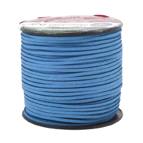 Mandala Crafts 2.65mm Faux Suede Cord - Flat Vegan Leather Cord for Jewelry Making Beading - Micro Fiber Leather String Cord Leather Lace for Leather Lacing Necklace Bracelet
