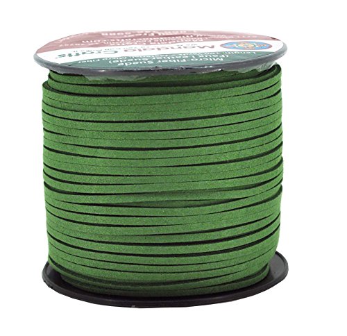 Mandala Crafts 2.65mm Faux Suede Cord - Flat Vegan Leather Cord for Jewelry Making Beading - Micro Fiber Leather String Cord Leather Lace for Leather Lacing Necklace Bracelet