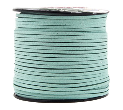 Mandala Crafts 2.65mm Faux Suede Cord - Flat Vegan Leather Cord for Jewelry Making Beading - Micro Fiber Leather String Cord Leather Lace for Leather Lacing Necklace Bracelet