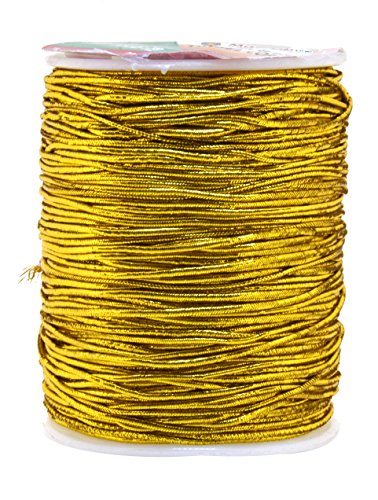 Mandala Crafts Metallic Cord Tinsel String Rope for Ornament Hanging, Decorating, Gift Wrapping, Crafting