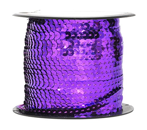 Mandala Crafts Flat Sequin Strip Trim on Strings for Crafts, Fringe, and Sewing; 100 Yard Roll