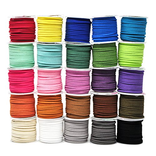 11 Yards 2mm Round Leather Cord Lacing String for DIY Crafts Grass