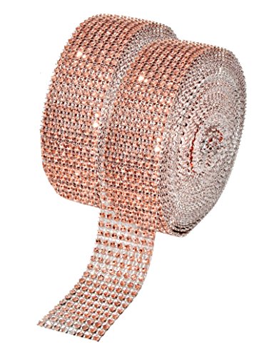 Champagne Crystal Mesh Ribbon Roll for Party