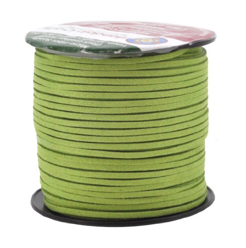 Mandala Crafts 2.65mm Faux Suede Cord - Flat Vegan Leather Cord for Jewelry Making Beading - Micro Fiber Leather String Cord Leather Lace for Leather Lacing Necklace Bracelet