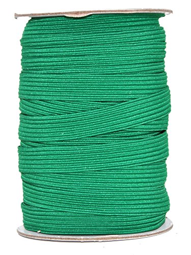 Mandala Crafts Flat Elastic Band - Braided Stretch Strap Cord Roll for Sewing and Crafting