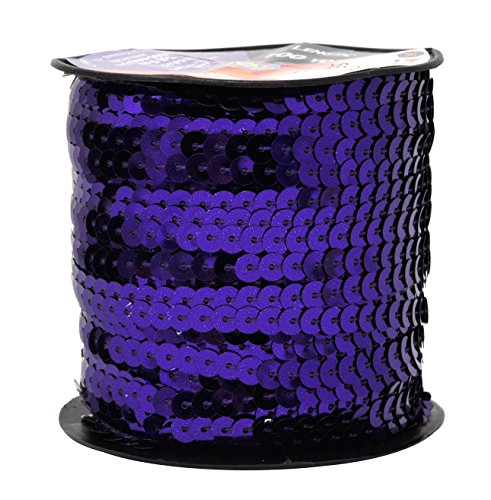 Mandala Crafts Flat Sequin Strip Trim on Strings for Crafts, Fringe, and Sewing; 100 Yard Roll