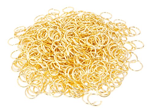 Chainmail Ring - Chain Maille Jump Ring - Open Aluminum Color Jump Ring Chain Mail Kit for Armor Scale Maille Necklace Jewelry Making by Mandala Crafts