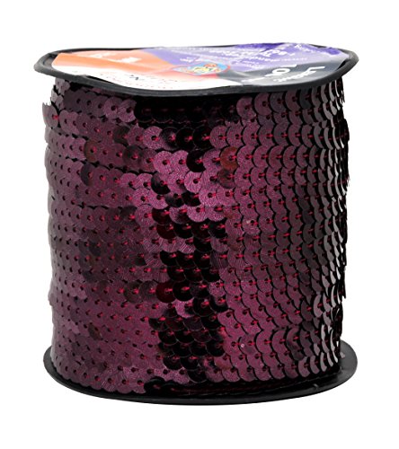 Mandala Crafts Flat Sequin Strip Trim on Strings for Crafts, Fringe, and Sewing; 100 Yard Roll
