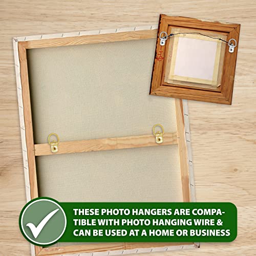 Mandala Crafts D Ring Picture Hangers - Picture Hanger with Screws D Hooks for Picture Hanging - D Rings Picture Hanging Hardware