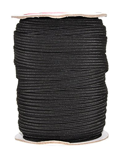 Mandala Crafts Flat Elastic Band - Braided Stretch Strap Cord Roll for Sewing and Crafting 1/2 inch 12mm 20 Yards