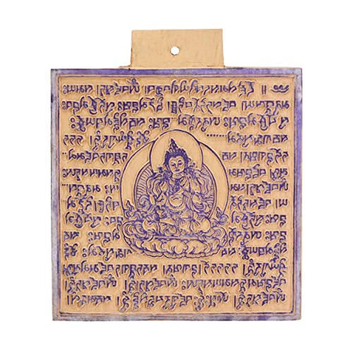 Mudra Crafts Vajrayana Tibetan Prayer Flags Make Your Own Printing Block Nepalese Prayer Flags DIY Kit with Blank Prayer Flags