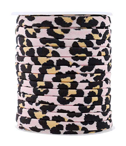 Mandala Crafts Soft Elastic Cord from Spandex Nylon Fabric for Jewelry Making, Sewing, and Crafting