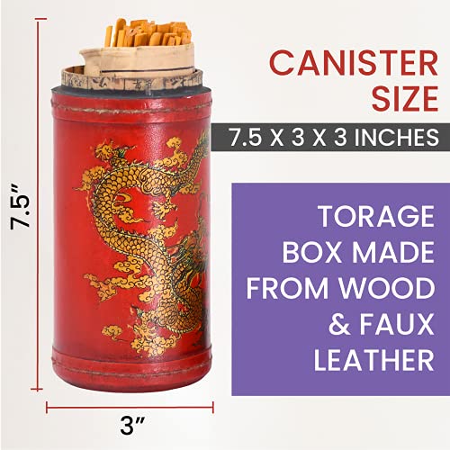 Chinese Fortune Sticks in English Chinese – Kau Chim Sticks - Chinese Fortune Telling Sticks with Book Chien Tung in Leather Box for Fortune Telling Games