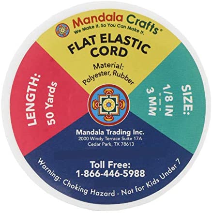 Mandala Crafts Flat Elastic Cord
