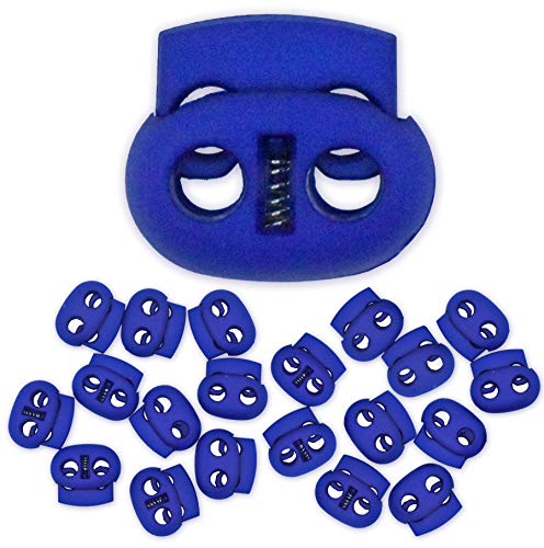 Cord Lock Cord Stop Tightener Lace Locking End Two Hole Fastener for Drawstrings, Shoelaces, Bow Cord, Bungee Cord