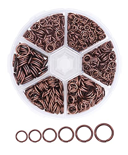 Mandala Crafts Small Jump Rings for Jewelry Making Metal Jump Rings for Crafts Jump Ring Jewelry O Rings Jump Ring Kit 1200 PCs 4mm 5mm 6mm 7mm 8mm 10mm Jump Rings 1200 PCs