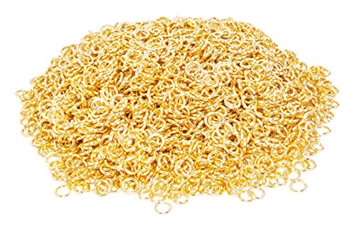 Chainmail Ring - Chain Maille Jump Ring - Open Aluminum Color Jump Ring Chain Mail Kit for Armor Scale Maille Necklace Jewelry Making by Mandala Crafts