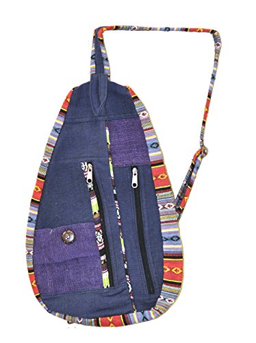Navy Blue Backpack Purse from Hemp