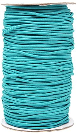 Mandala Crafts Elastic Cord Stretchy String for Bracelets, Necklaces, Jewelry Making, Beading, Masks (Turquoise, 2mm 76 Yards