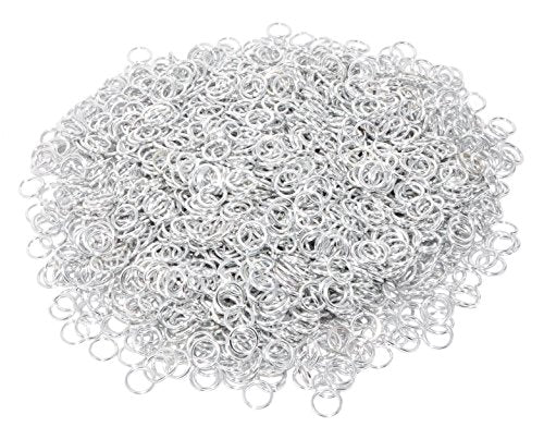 Chainmail Ring - Chain Maille Jump Ring - Open Aluminum Color Jump Ring Chain Mail Kit for Armor Scale Maille Necklace Jewelry Making by Mandala Crafts