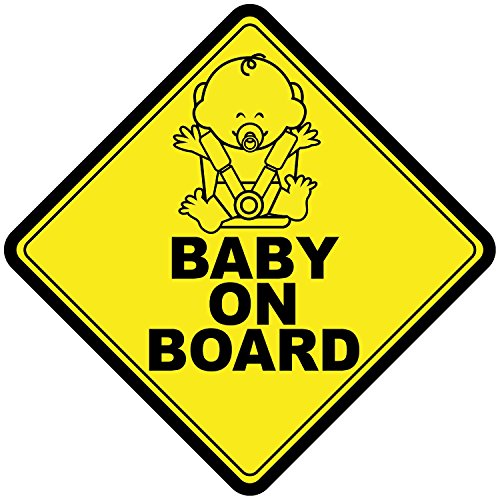 Baby On Board Front Adhesive Vinyl Decal Safety Yellow Signs
