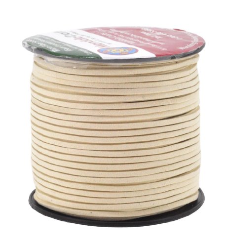 Mandala Crafts 2.65mm Faux Suede Cord - Flat Vegan Leather Cord for Jewelry Making Beading - Micro Fiber Leather String Cord Leather Lace for Leather Lacing Necklace Bracelet