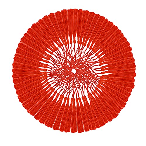 Mandala Crafts Bookmark Tassels for Crafts - Mini Tassels for Bookmarks Jewelry Making Graduation - 5 Inch Pack of 100 Small Floss Sewing Tassels