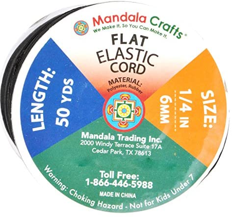 Mandala Crafts Flat Elastic Cord
