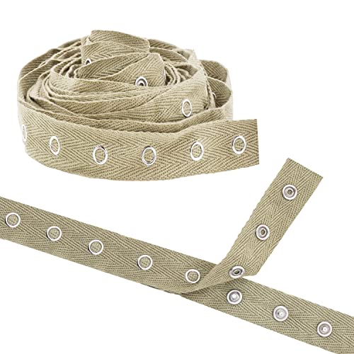 Mandala Crafts Metal Snap Tape for Sewing by Yard - Cotton Snap Button Trim Baby Snaps for Sewing - Fastener Button Strips Snap Tape for Baby Clothes 3 Yards Snap Tape