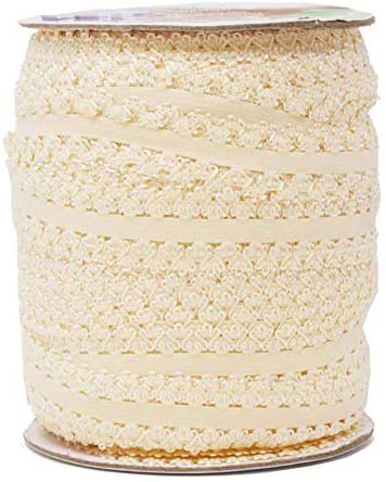 Mandala Crafts Elastic Lace Ribbon Decorative Stretch Trim for Elastic Headband, Lingerie, Sewing