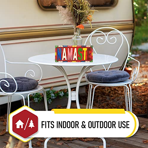 Mandala Crafts Handmade Namaste Wall Decor - Namaste Decor – Wood Namaste Sign Namaste Home Decor for Yoga Meditation Bohemian Wall Decor Hippie Room Decor