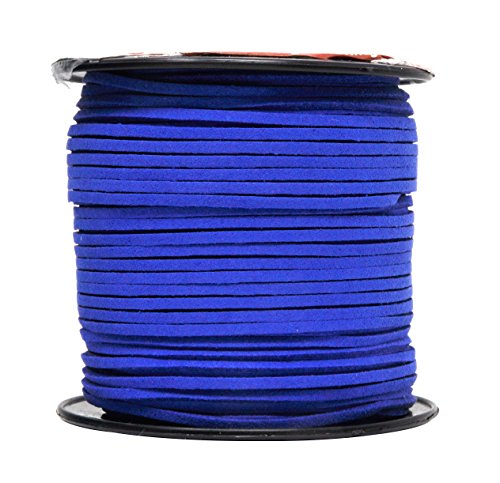 Mandala Crafts 2.65mm Faux Suede Cord - Flat Vegan Leather Cord for Jewelry Making Beading - Micro Fiber Leather String Cord Leather Lace for Leather Lacing Necklace Bracelet