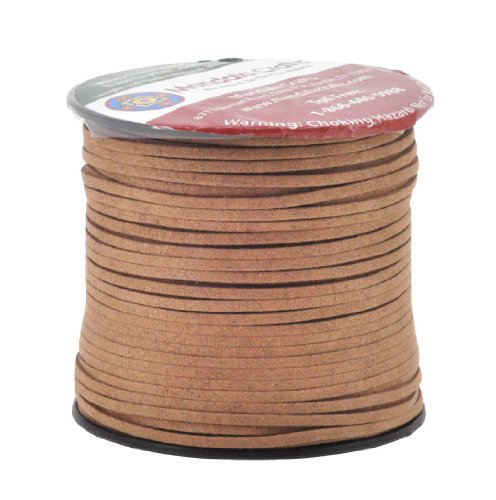 Mandala Crafts 2.65mm Faux Suede Cord - Flat Vegan Leather Cord for Jewelry Making Beading - Micro Fiber Leather String Cord Leather Lace for Leather Lacing Necklace Bracelet