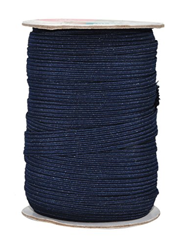 Mandala Crafts Flat Elastic Band - Braided Stretch Strap Cord Roll for Sewing and Crafting