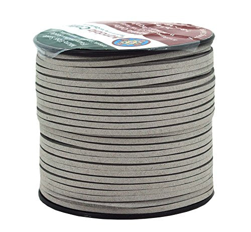 Mandala Crafts 2.65mm Faux Suede Cord - Flat Vegan Leather Cord for Jewelry Making Beading - Micro Fiber Leather String Cord Leather Lace for Leather Lacing Necklace Bracelet