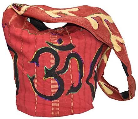 Hippie Bag - Boho Bag - Hobo Hippie Purse - Indie Style Hippie Crossbody Bag - Bohemian Sling Shoulder Bag Om Symbol Peace Sign