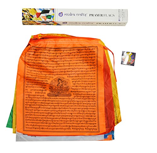 Tibetan Prayer Flag, Himalayan Lungta Windhorse Hanging Banner on a String for Decoration