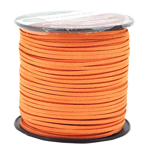 Mandala Crafts 2.65mm Faux Suede Cord - Flat Vegan Leather Cord for Jewelry Making Beading - Micro Fiber Leather String Cord Leather Lace for Leather Lacing Necklace Bracelet