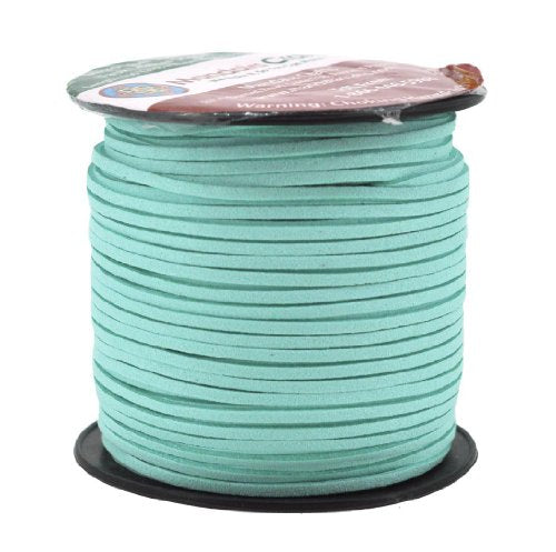 Mandala Crafts 2.65mm Faux Suede Cord - Flat Vegan Leather Cord for Jewelry Making Beading - Micro Fiber Leather String Cord Leather Lace for Leather Lacing Necklace Bracelet