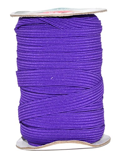 Mandala Crafts Flat Elastic Band - Braided Stretch Strap Cord Roll for Sewing and Crafting