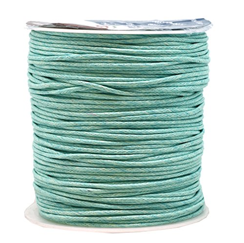 100 Yards Waxed Cord Cotton Waxed Cotton Thread 1mm Waxed Beading String Cord for Jewelry Bracelet Making Macrame Crafting DIY Leather - Teal, Adult