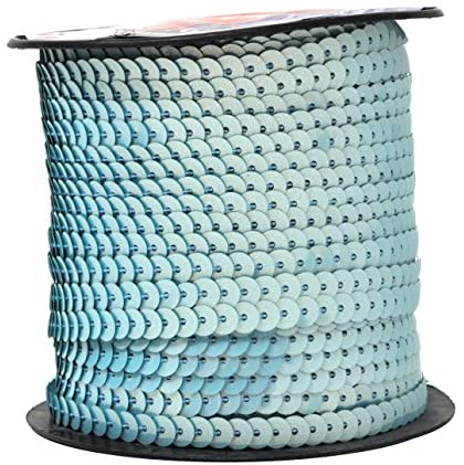 Mandala Crafts Flat Sequin Strip Trim on Strings for Crafts, Fringe, and Sewing; 100 Yard Roll