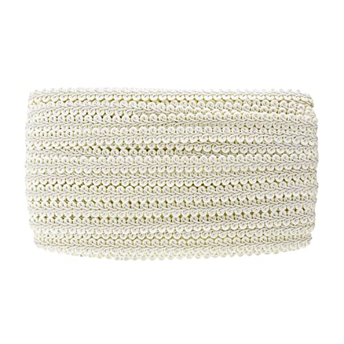 Mandala Crafts Gimp Braid Trim Roll French Braided Trim Ribbon Gold Trim for Sewing Decorative Gold Fabric Trim by The Yard for Curtain Trim Flat Upholstery Trim